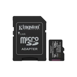 Memoria Sd Micro 128gb Kingston Clase 10 +  Adaptador Canvas Select Plus 100mb s Sdcs3 128gb
