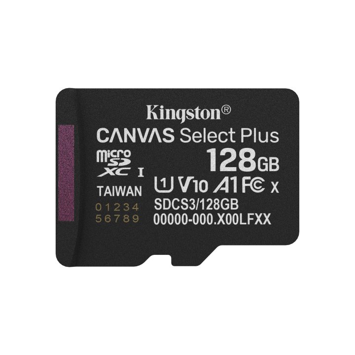 Memoria Sd Micro 128gb Kingston Clase 10 +  Adaptador Canvas Select Plus 100mb s Sdcs3 128gb