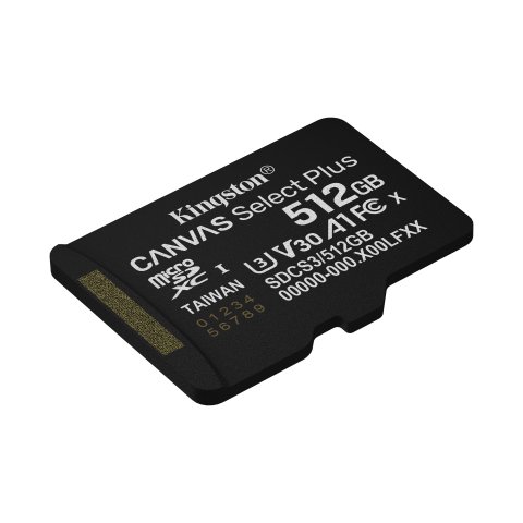 Memoria Sd Micro 512gb Kingston Clase 10 +  Adaptador Canvas Select Plus 100mb s Sdcs3 512gb