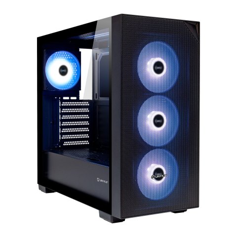 Caja E-atx Torre Unyka Revelat Mesh Black 2x3.5" 2x2.5" 2xusb3.0 1xusb-c Gpu 425mm 