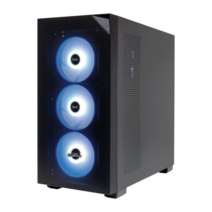Caja E-atx Torre Unyka Revelat Mesh Black 2x3.5" 2x2.5" 2xusb3.0 1xusb-c Gpu 425mm 