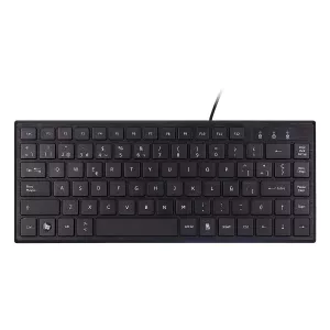 Teclado Unykach Compacto Ultra Plano Kb 302 Mini Usb 83 Teclas Color Negro