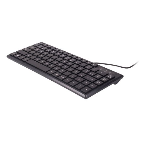 Teclado Unykach Compacto Ultra Plano Kb 302 Mini Usb 83 Teclas Color Negro