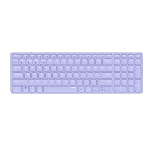 Teclado Rapoo Wireless Y Bluetooth E9700m Portugues 2.4ghz Bt 3.0 5.0 Diseño Ultrafino Bateria Purple Base Aluminio Multi Mod