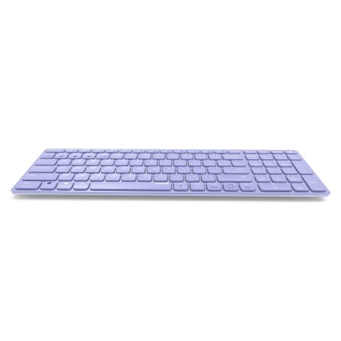 Teclado Rapoo Wireless Y Bluetooth E9700m Portugues 2.4ghz Bt 3.0 5.0 Diseño Ultrafino Bateria Purple Base Aluminio Multi Mod