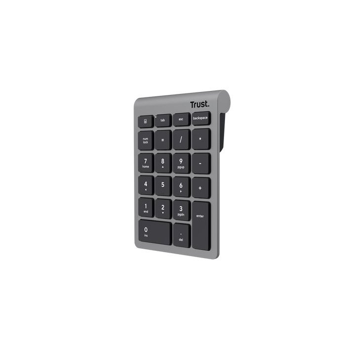 Teclado Numerico Trust Xalas Silver Wireless 22 Teclas 25709  Receptor Micro Usb 