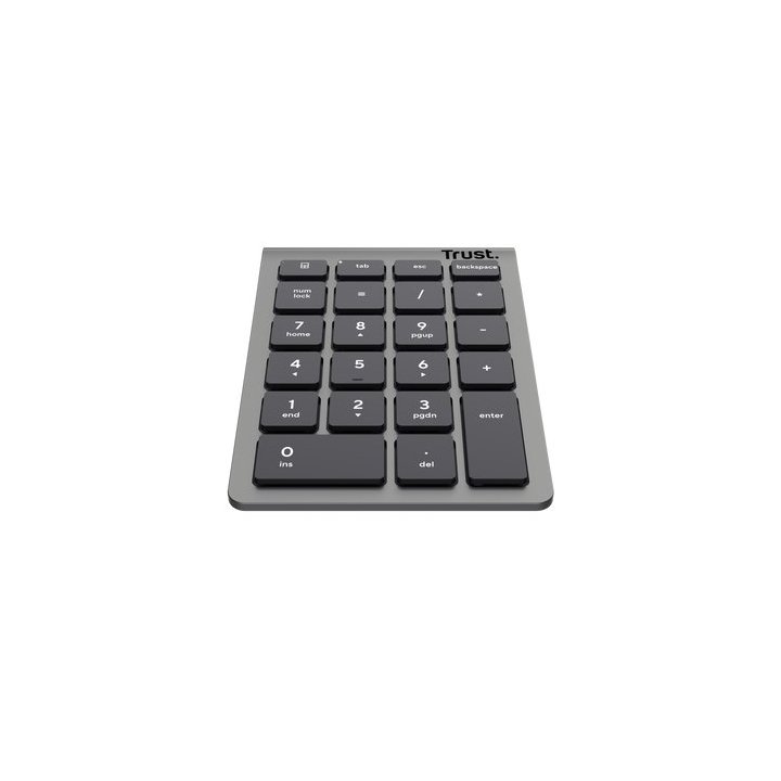 Teclado Numerico Trust Xalas Silver Wireless 22 Teclas 25709  Receptor Micro Usb 