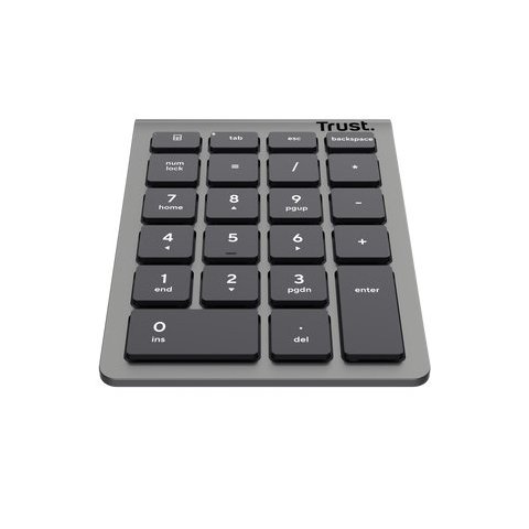 Teclado Numerico Trust Xalas Silver Wireless 22 Teclas 25709  Receptor Micro Usb 