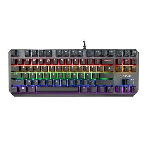 Teclado Mecanico Trust Gaming Gxt 834 Callaz 24407 Tkl Juego 20 Modos De Color Rgb
