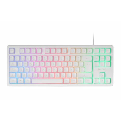 Teclado H-mech Gaming Mars Gaming Mk023 Color Blanco Tamaño Compacto Tkl Iluminacion Rgb