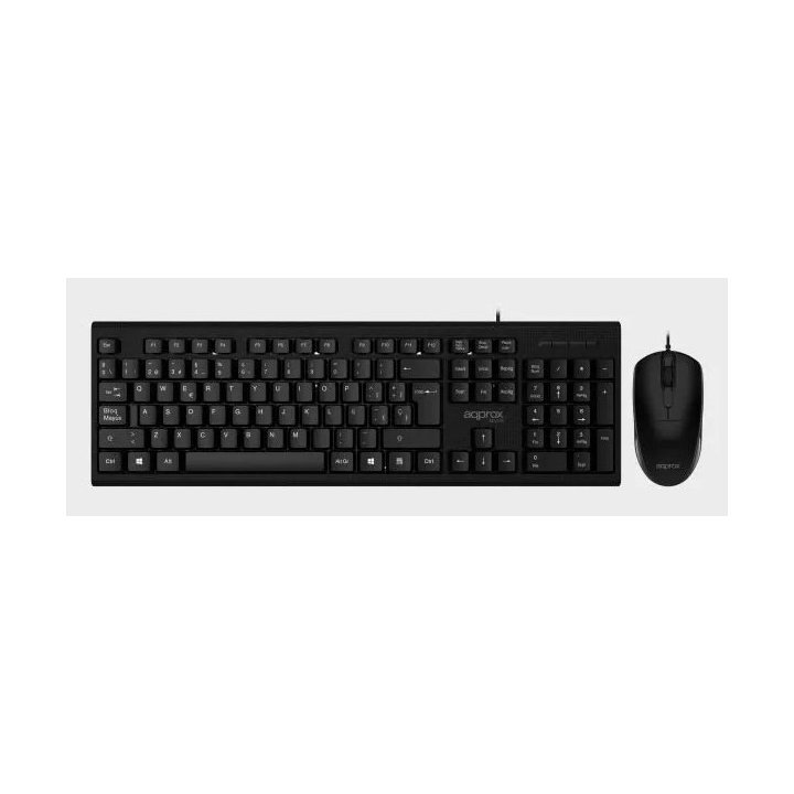 Teclado Y Mouse Approx Appmx235 Usb 1200dpi Teclado Ligero Y Elegante