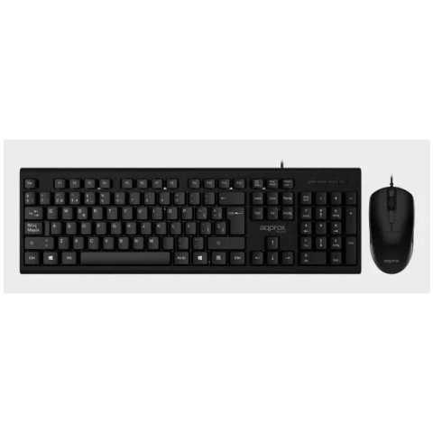 Teclado Y Mouse Approx Appmx235 Usb 1200dpi Teclado Ligero Y Elegante