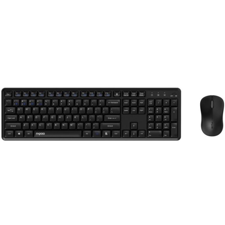 Teclado Y Mouse Rapoo Wireless Y Bluetooth 8150m Silent 2,4ghz Bt 4.0 Bt 5.0 1300dpi Nano Usbnegro Multi Mode