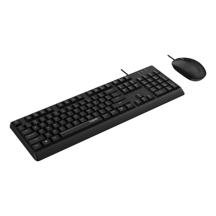 Teclado Y Mouse Rapoo Nx1500 1000dpi Cable 1,5m Color Negro 