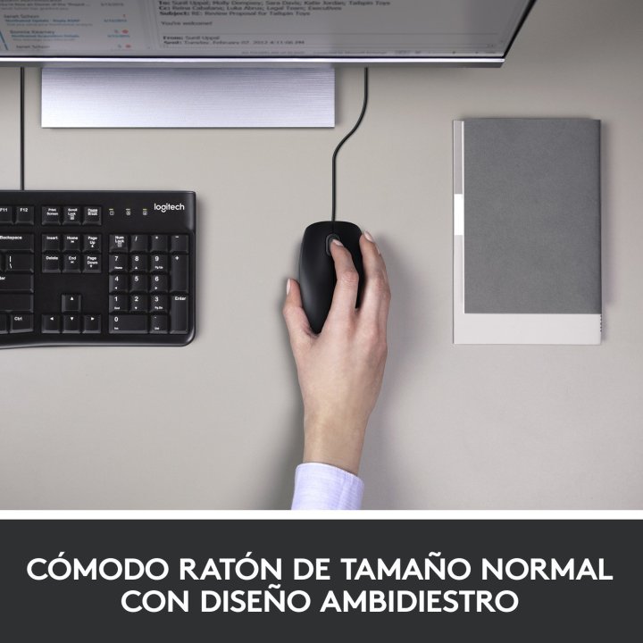 Teclado Y Mouse Logitech Mk120 Con Cable Usb P n 920-002550