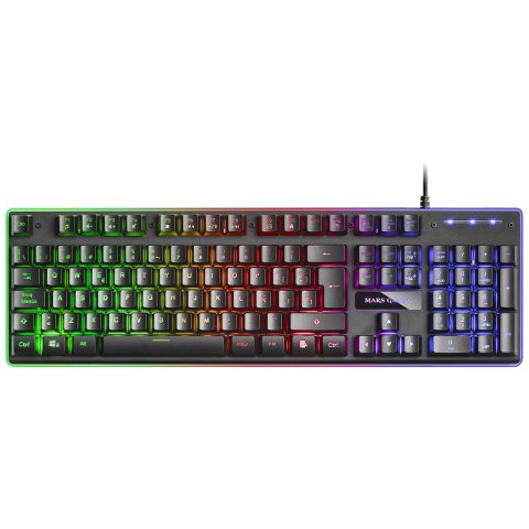 Teclado Mouse Y Alfombrilla Mars Gaming Mcpx Black Telcado Hibrido H-mech Mouse Ultra Ligero 10k Y Alfombrilla Xxl