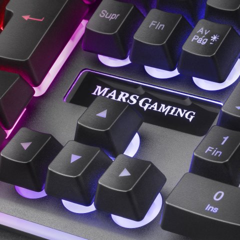 Teclado Mouse Y Alfombrilla Mars Gaming Mcpx Black Telcado Hibrido H-mech Mouse Ultra Ligero 10k Y Alfombrilla Xxl