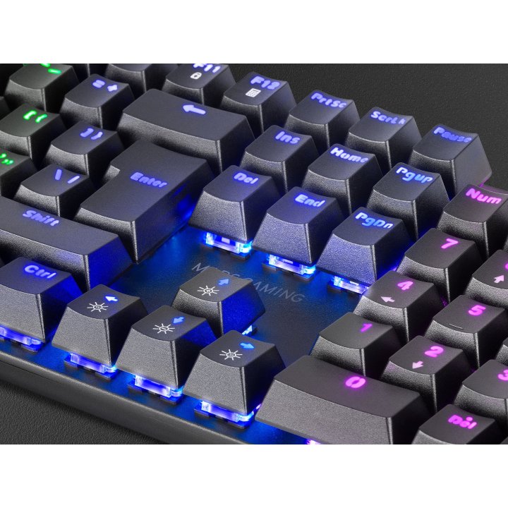 Teclado Mecanico En Italiano Mars Gaming Mk422 Black Switch Azul Pr De 100hz Anti-ghosting Avanzado Iluminacion Rgb