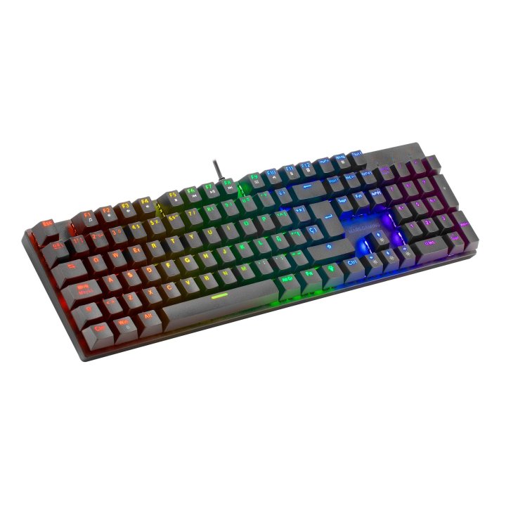 Teclado Mecanico Mars Gaming Mk422 En Italiano Black Switch Marron Pr De 100hz Anti-ghosting Avanzado Iluminacion Rgb