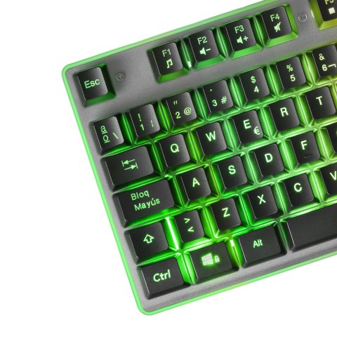 Teclado En Frances Hibrido H-mecanico Mars Gaming Mk220fr Black Switch H-mechanical Retroiluminado Full Rgb Programable Por H