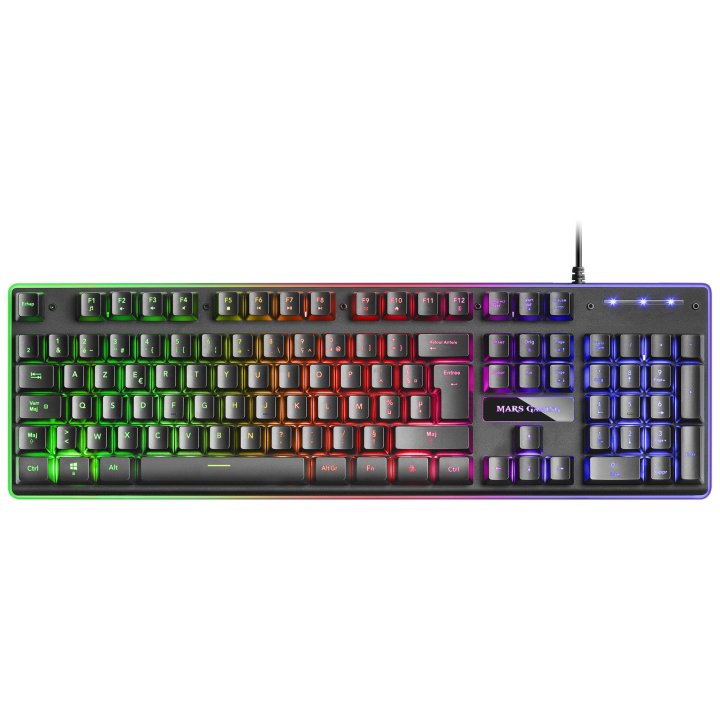 Teclado Mouse Y Alfombrilla Mars Gaming Mcpx Black Telcado En Frances Hibrido H-mech Mouse Ultra Ligero 10k Y Alfombrilla Xxl