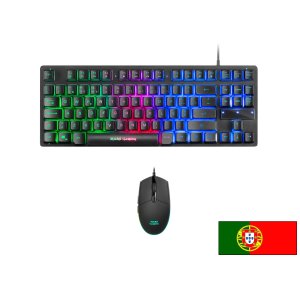 Teclado Y Mouse Mars Gaming Mcptkl Teclado En Portugues De Formato Reducido Tkl Rgb Brathing & Flow Mouse 3200dpi H-mech Rgb