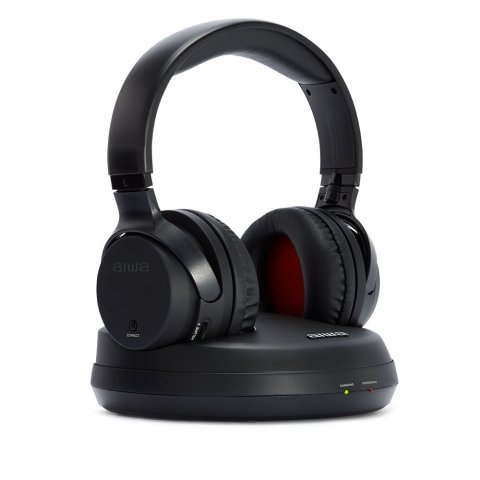 Auriculares Hi-fi Inalambricos Aiwa Whf-880 Base Con Conexión Rca Alcance 100m