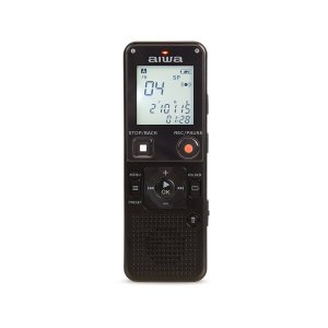 Grabadora De Voz Aiwa Dvr-a600 16gb 290 Horas Microsd Lcd Radio Bateria 