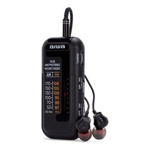 Radio Analogica Mini Aiwa R-22bk Am fm Hyperbass Color Negro 2
