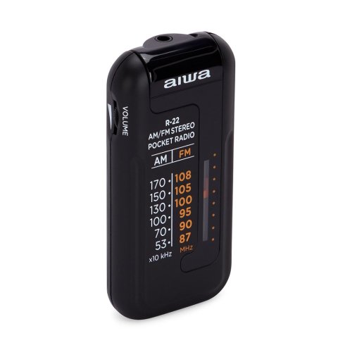 Radio Analogica Mini Aiwa R-22bk Am fm Hyperbass Color Negro
