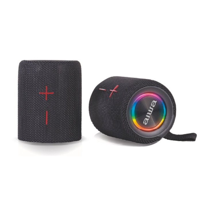 Altavoz Bluetooth Portable Aiwa Bst-250bk Negro Bt 5.0 Tws Desmontable 2x10w Rms Ipx5 Aux Tf Iluminacion Rgb Bateria 2000mah