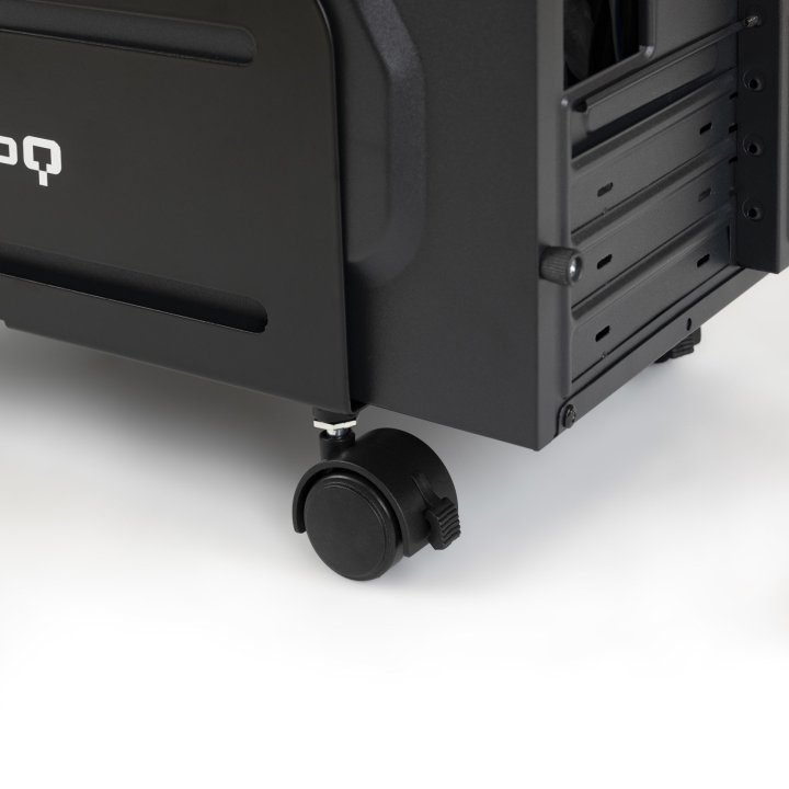 Soporte De Cpu De Suelo Con Ruedas Tooq Umcs0004-b Max. 10kg Ajustable 119-209mm Negro