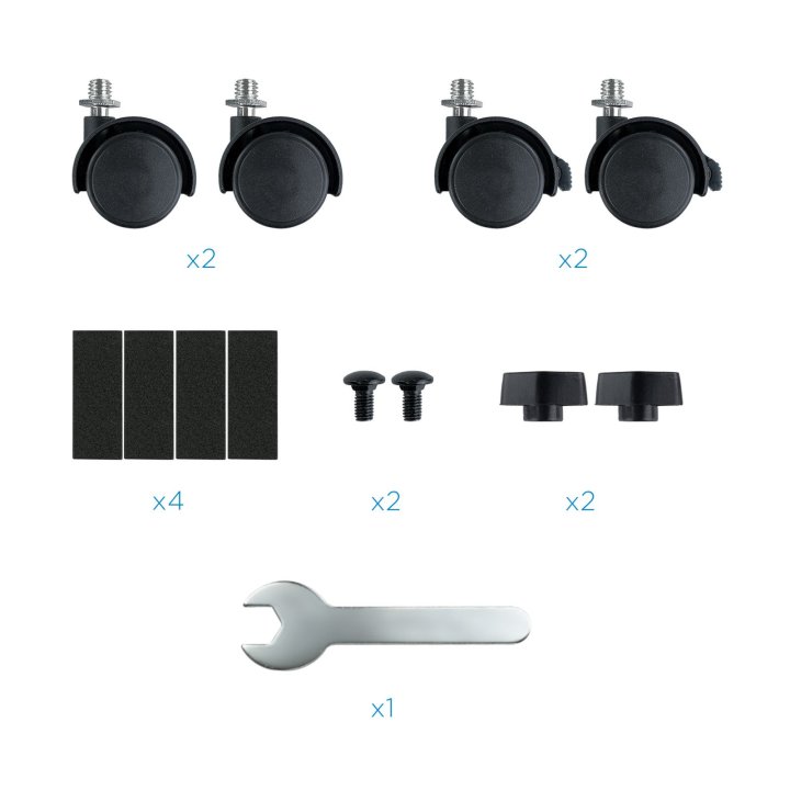 Soporte De Cpu De Suelo Con Ruedas Tooq Umcs0004-b Max. 10kg Ajustable 119-209mm Negro