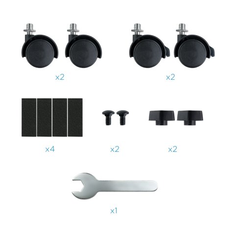 Soporte De Cpu De Suelo Con Ruedas Tooq Umcs0004-b Max. 10kg Ajustable 119-209mm Negro