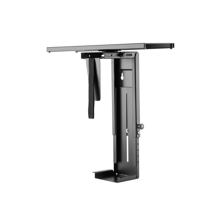 Soporte Cpu Equip 650892 Para Instalacion Bajo Mesa Giratorio 360§ Acero Color Negro Max. 10kgs