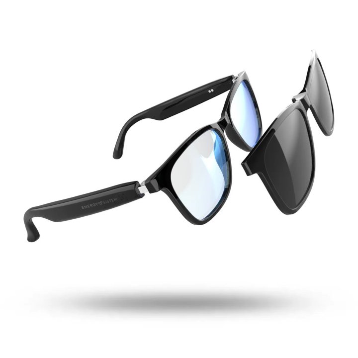 Gafas Bluethooth Energy Sistem Rayflex Music, Lentes Anti Luz Azul, Clip De Sol, Resistente Al Agua, Microfono Integrado
