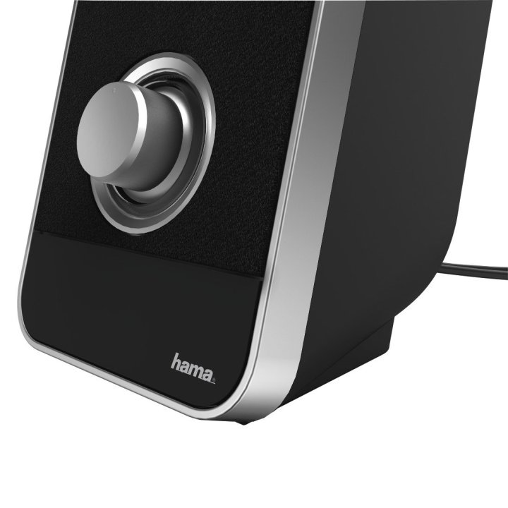 Altavoces 2.0 Hama Sonic Ls-206 Jack 3.5mm Alimentado Por Usb Control De Volumen Color Negro