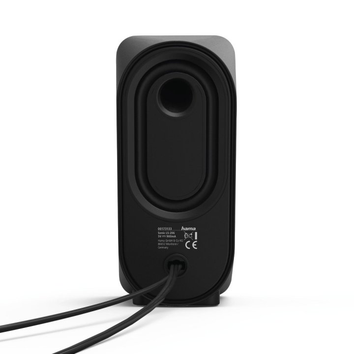 Altavoces 2.0 Hama Sonic Ls-206 Jack 3.5mm Alimentado Por Usb Control De Volumen Color Negro
