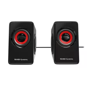 Altavoces 2.0 Mars Gaming Ms1 10w Rms Vibro-subwoofer Color Negro Y Rojo