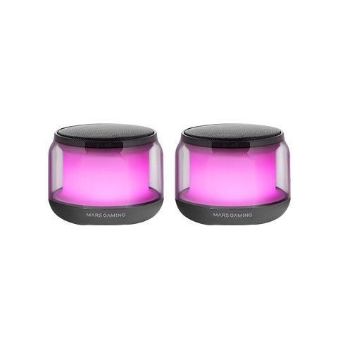 Altavoz Bluetooth 2,0 Mars Gaming Ms-aura Black Rgb 360º Bt 5,3 15w Alimentacion Usb + Jack 3,5mm