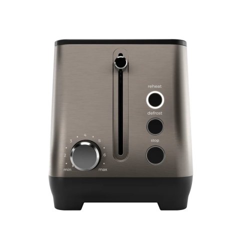Tostadora Aiwa Kofotatsu 2 Ranuras 1600w 7 Niveles Acero Inoxidable Bandeja De Migas