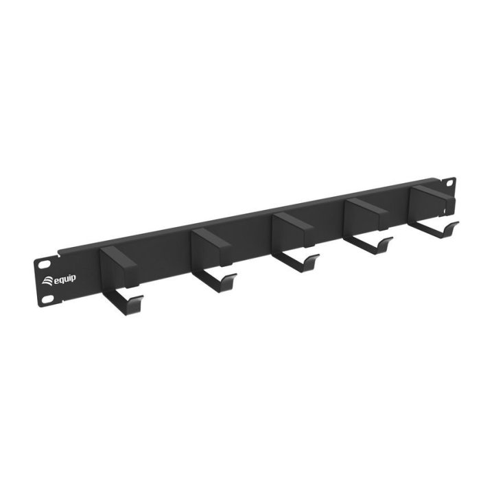 Panel Organizador De Cables Color Negro 1u Para Armario Rack Guias Metalicas