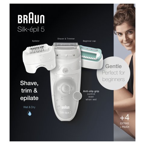 Depiladora Braun Silk-epil Ses5625 2 Velocidades Sistema 28 Pinzas 2 Acesorios Uso En Humedo Y Seco