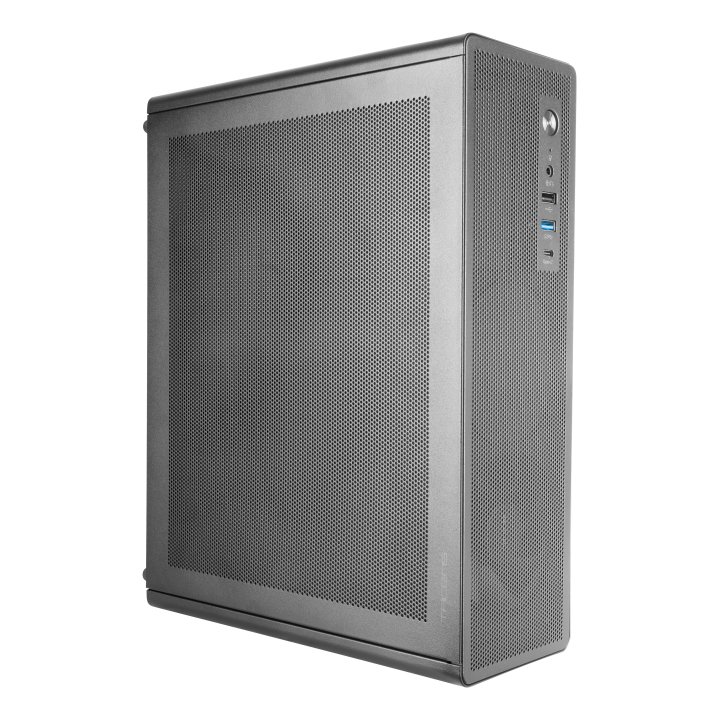 Caja Microatx Slim Tacens 2aeroslim500 90mm Fan Paneles Mesh Usb-c Color Negro F.a Tfx 500w