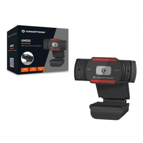 Webcam Fhd Conceptronic Amdis04 1080p Usb Foco...