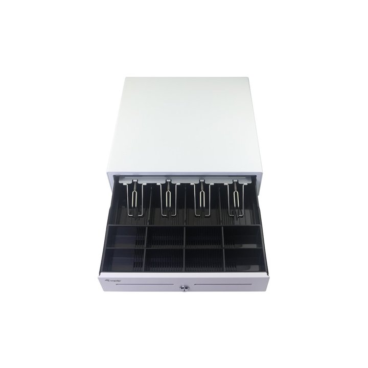 Tpv Cajon Portamonedas Equip Apertura Manual Y Automatica Conector Rj11 Color Blanco