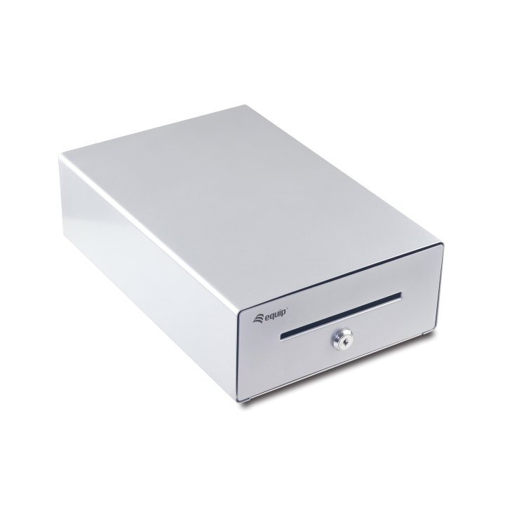 Tpv Cajon Portamonedas Equip  Aluminio Apertura Manual Y Automatica Conector Rj11 Color Plata