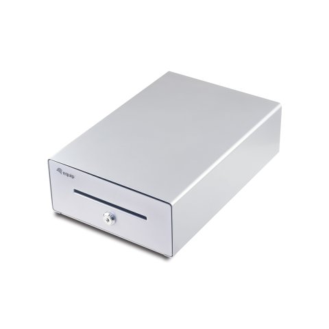 Tpv Cajon Portamonedas Equip  Aluminio Apertura Manual Y Automatica Conector Rj11 Color Plata