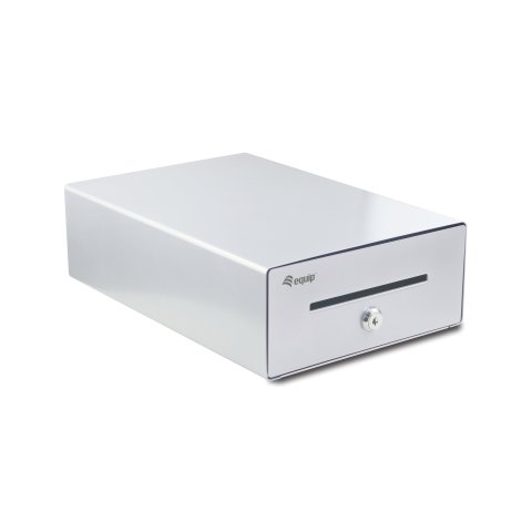 Tpv Cajon Portamonedas Equip  Aluminio Apertura Manual Y Automatica Conector Rj11 Color Plata