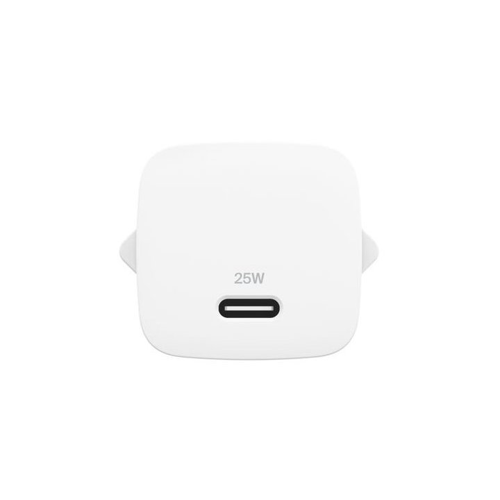 Cargador De Pared Belkin Wca012kq1mwh-b6 Usb-c Pd 25w + Cable Usb-c A Usb-c 1m Color Blanco